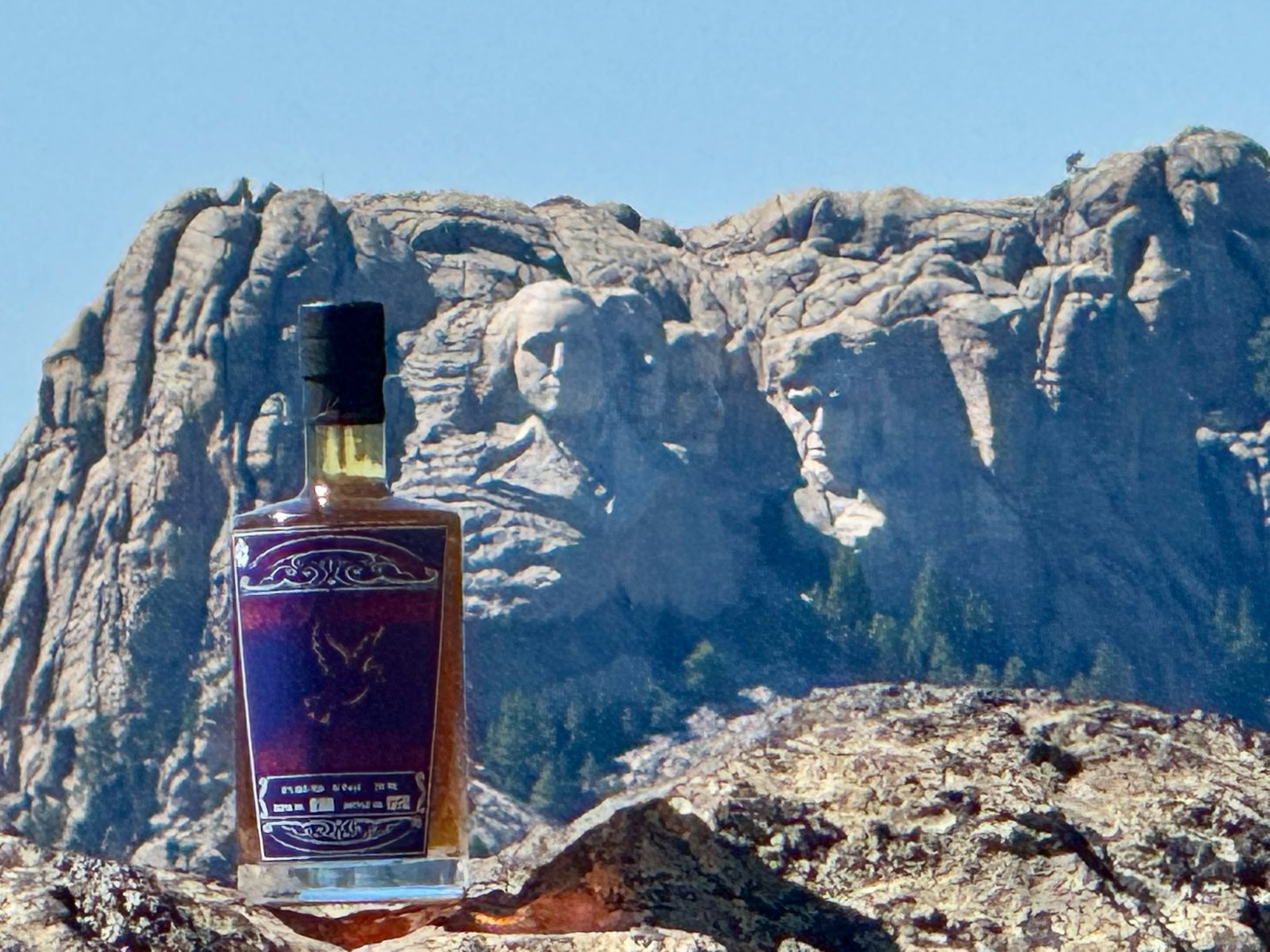 Bottle travel photo in Mount Rushmore